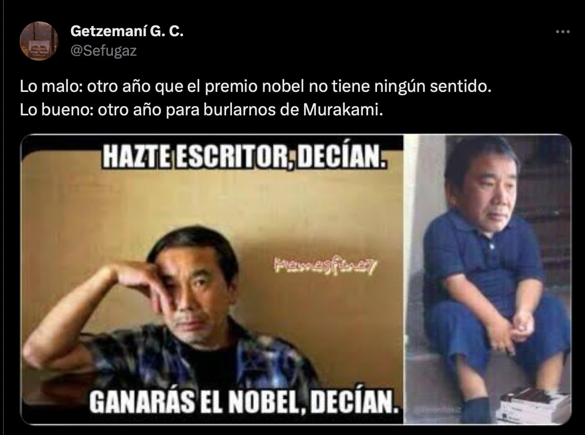 Haruki Murakami pierde el Premio Nobel de Literatura y los memes se burlan por ser otro año que no lo gana