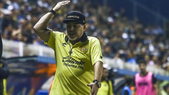 Maradona tras perder un juego con Dorados.
