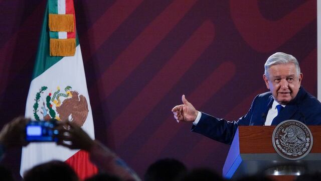 Andrés Manuel López Obrador durante la conferencia matutina desde Palacio Nacional.