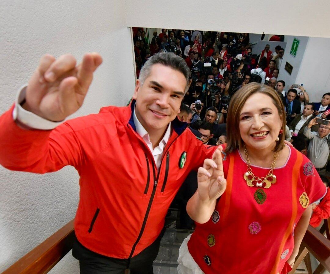 Xóchitl Gálvez y Alejandro Moreno Cárdenas / tomada de X