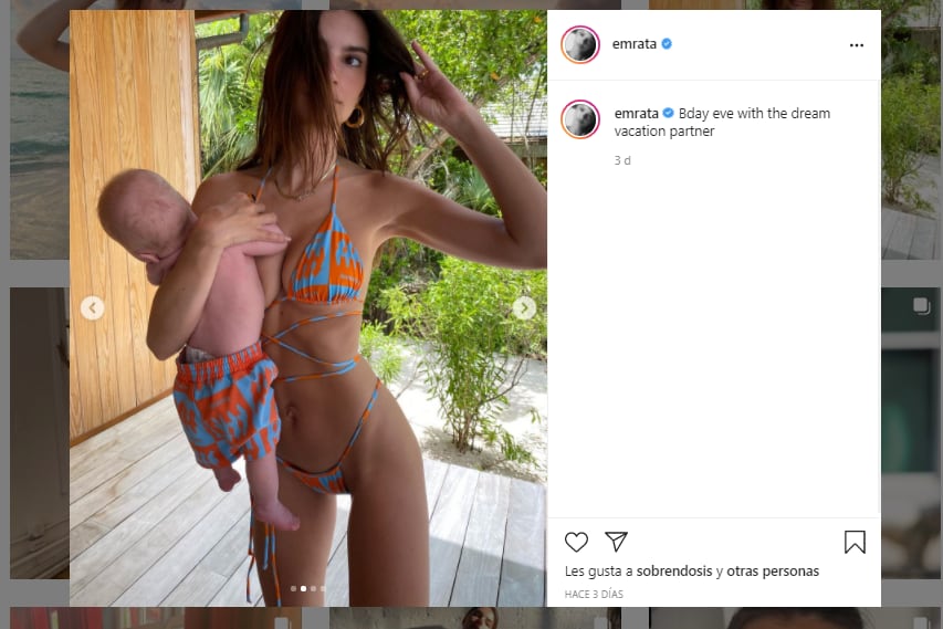 Post de Emily Ratajkowski en Instagram.