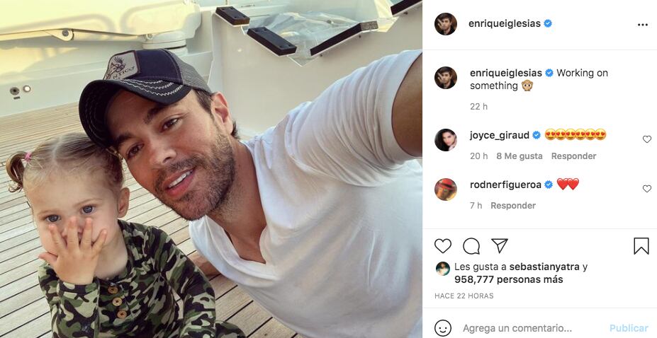 Enrique Iglesias y su hija Mary