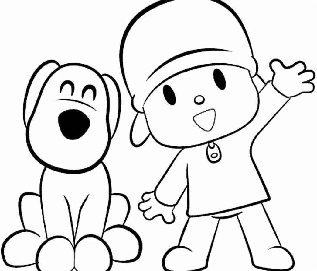 Pocoyó y Lula para colorear