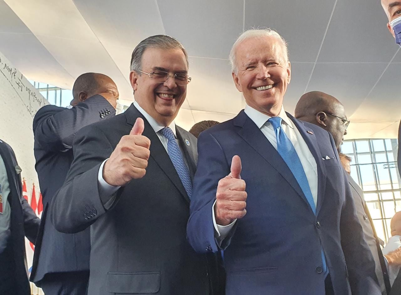 Marcelo Ebrard y Joe Biden