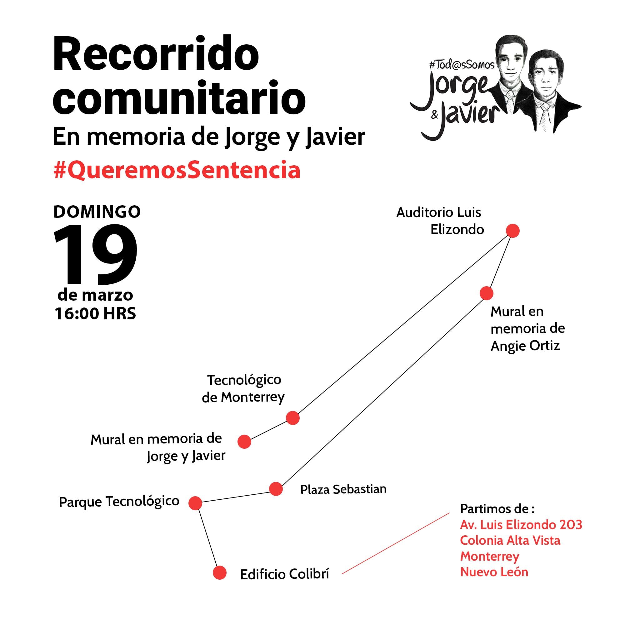Recorrido en memoria de Jorge y Javier