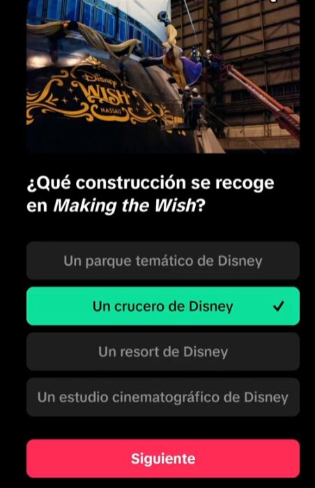 Respuestas correctas al cuestionario Disney 100