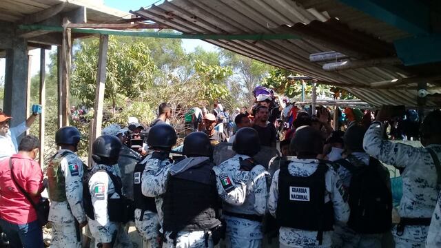 Guardia Nacional en la frontera de México con Guatemala.