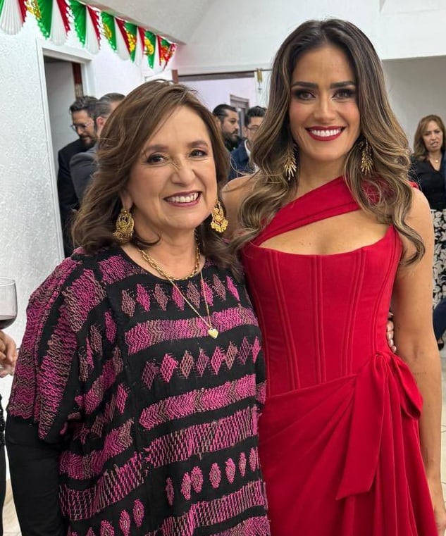 Xóchitl Gálvez reaparece en el Grito de Alessandra Rojo de la Vega, con su hijo