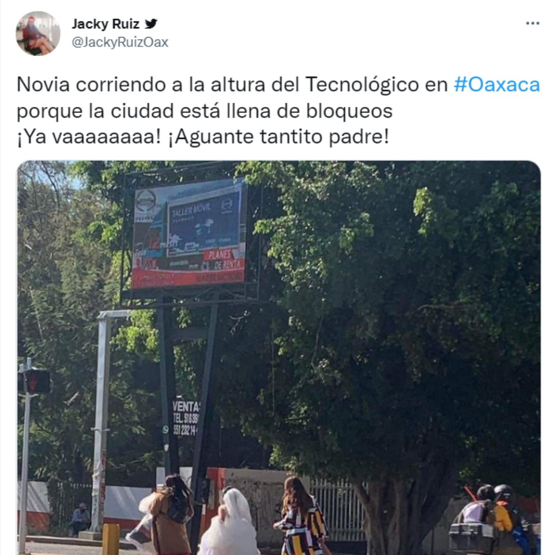novia captada en redes sociales corriendo para llegar a su boda