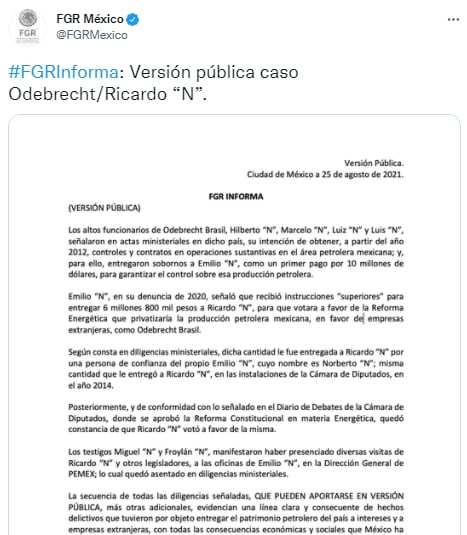 Denuncia de Lozoya