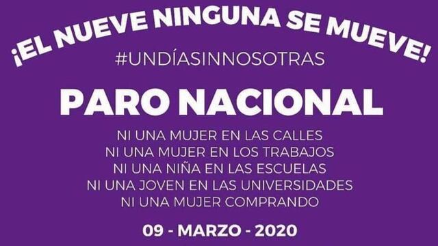 El paro de las mujeres es convocado en redes.