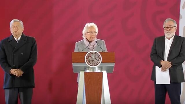 Andrés Manuel López Obrador, Olga Sánchez Cordero y Alejandro Encinas