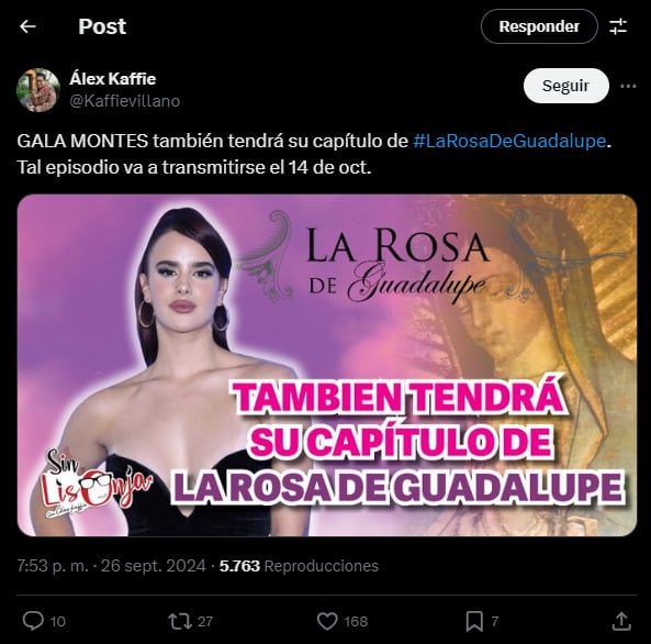 Gala Montes y su mamá tendrán su propio capítulo de La Rosa de Guadalupe
