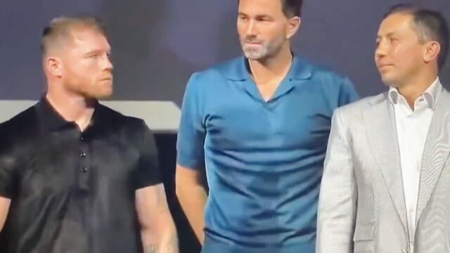 Canelo Álvarez y Gennady Golovkin protagonizaron un intenso primer careo.