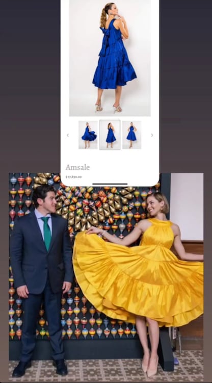 Vestido de Mariana Rodríguez para el desfile militar