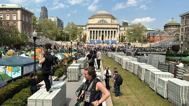 Protestan en Universidad de Columbia por genocidio en Gaza