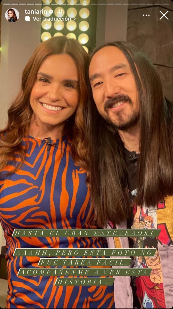Tania Rincón y Steve Aoki
