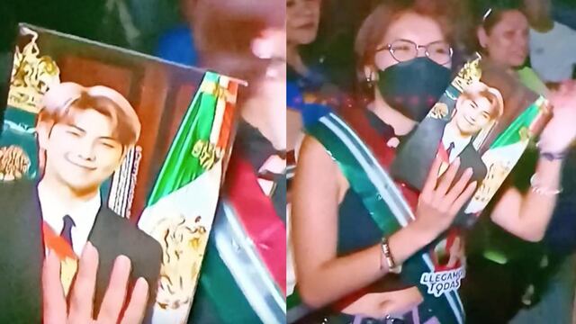 Namjoon hace un cameo con la banda presidencial durante el festejo de Claudia Sheinbaum