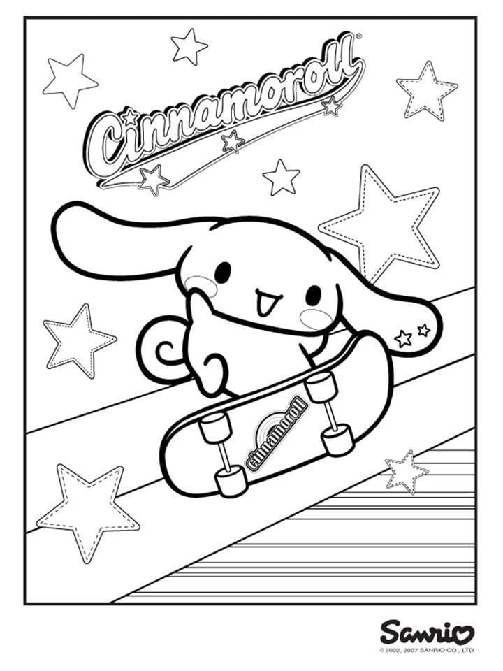 Dibujos de Cinnamoroll para colorear por su cumpleaños