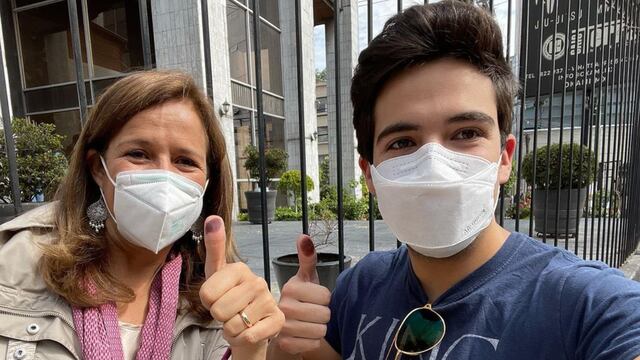 Margarita Zavala y su hijo, Luis Felipe calderón Zavala