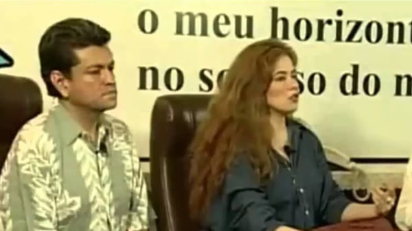 Sergio Andrade con Gloria Trevi