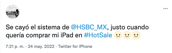 Usuarios de HSBC no han podido realizar compras del Hot Sale
