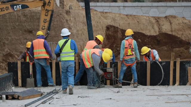 Trabajadores de la construcción.
