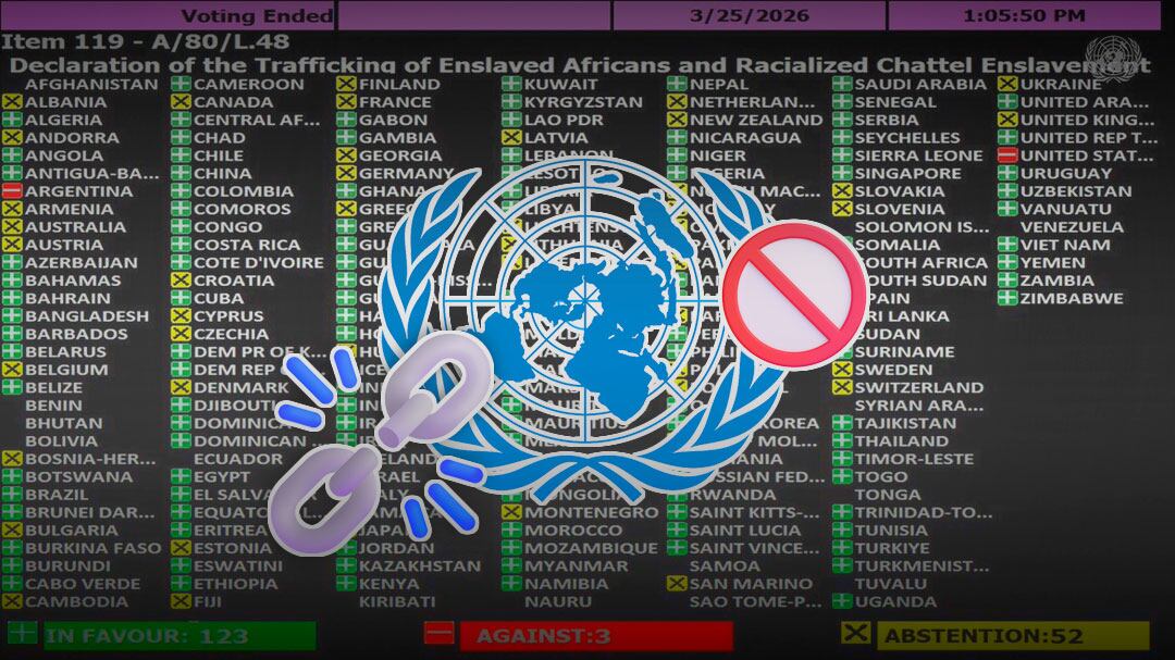 Estados Unidos rechaza postura sobre esclavitud en la ONU