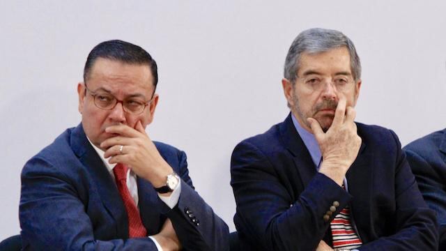 Germán Martínez Cázares y Juan Ramón de la Fuente.