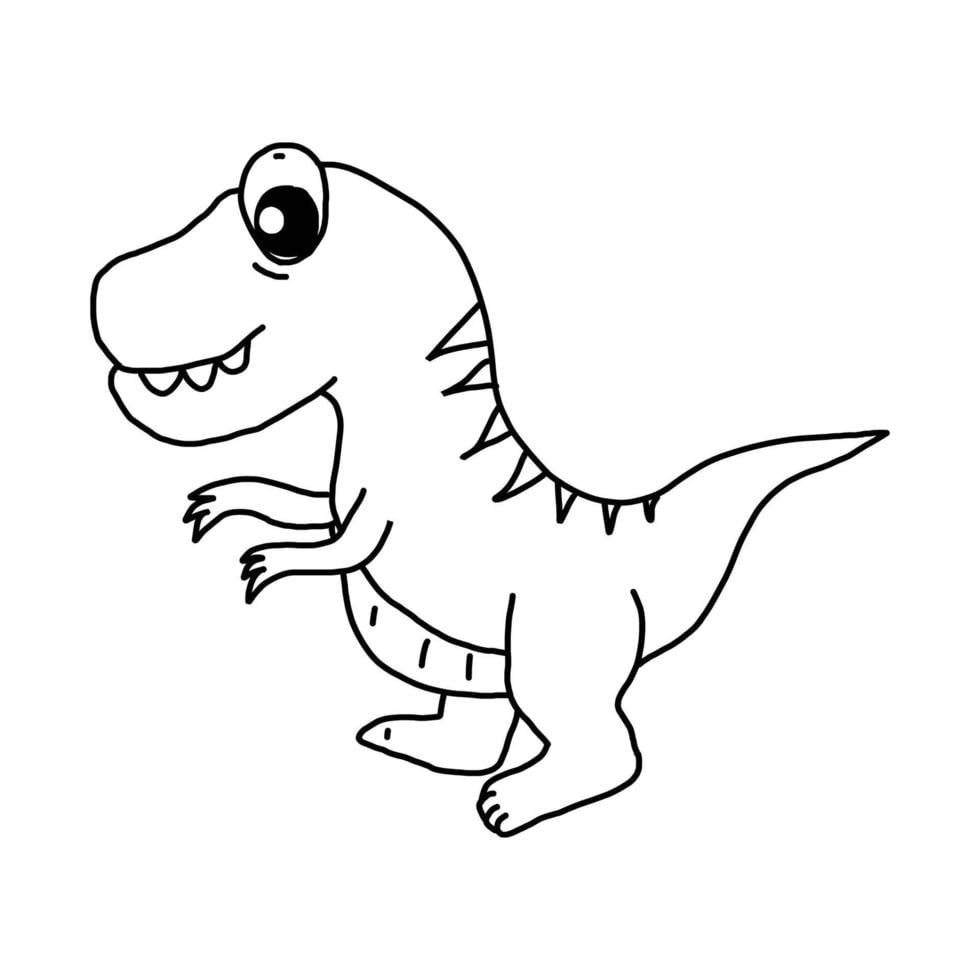 Dibujo de dinosaurio, George: Peppa Pig