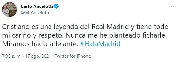 Carlo Ancelotti sobre Cristiano Ronaldo