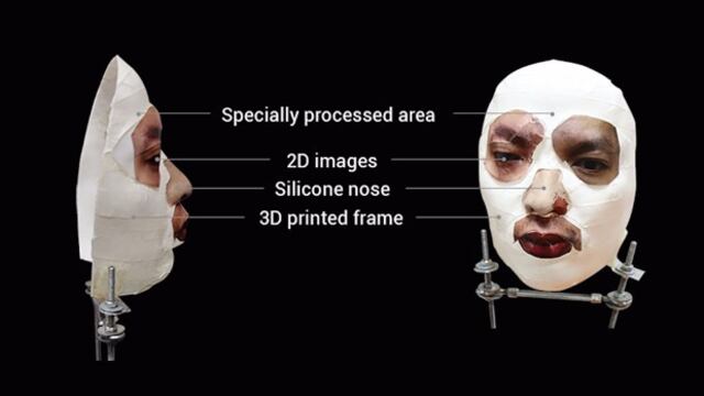 La máscara creada por Bkav para engañar al sistema FaceID.