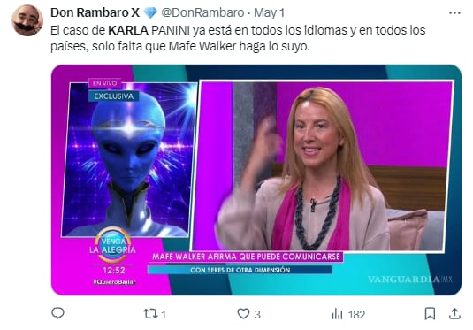 Memes pidiendo a Mafe Walker que traduzca al alienígena chisme de Karla Panini