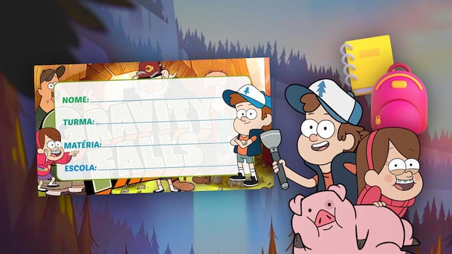 Etiquetas escolares de Gravity Falls