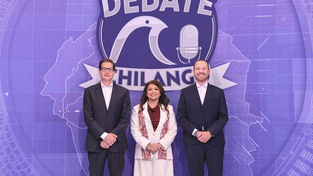 Salomón Chertorivski, Clara Brugada y Santiago Taboada en el segundo debate CDMX