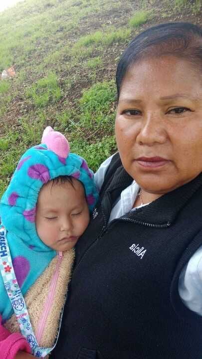 Alicia Matías Teodoro y su nieta antes de la explosión de la pipa de gas en Iztapalapa