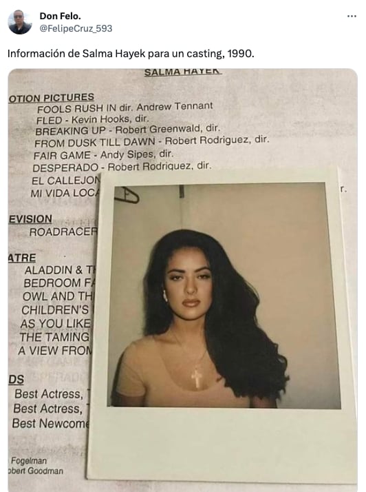 Salma Hayek se ve igual que a los 24 años