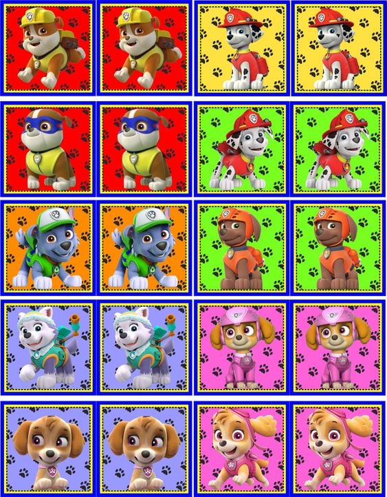 Paw Patrol memorama