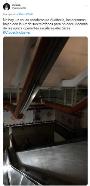 Estación Auditorio sin luz