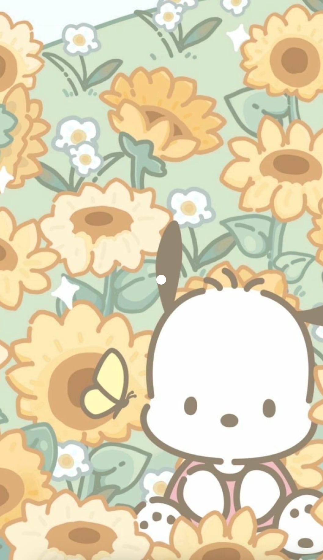 Fondo de pantalla de Pochacco con flores