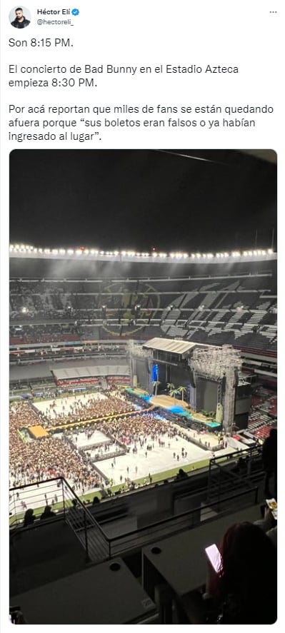 Concierto de Bad Bunny en el Estadio Azteca