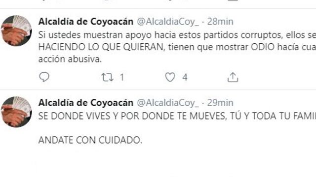 La cuenta de Twitter de Coyoacán fue hackeada.