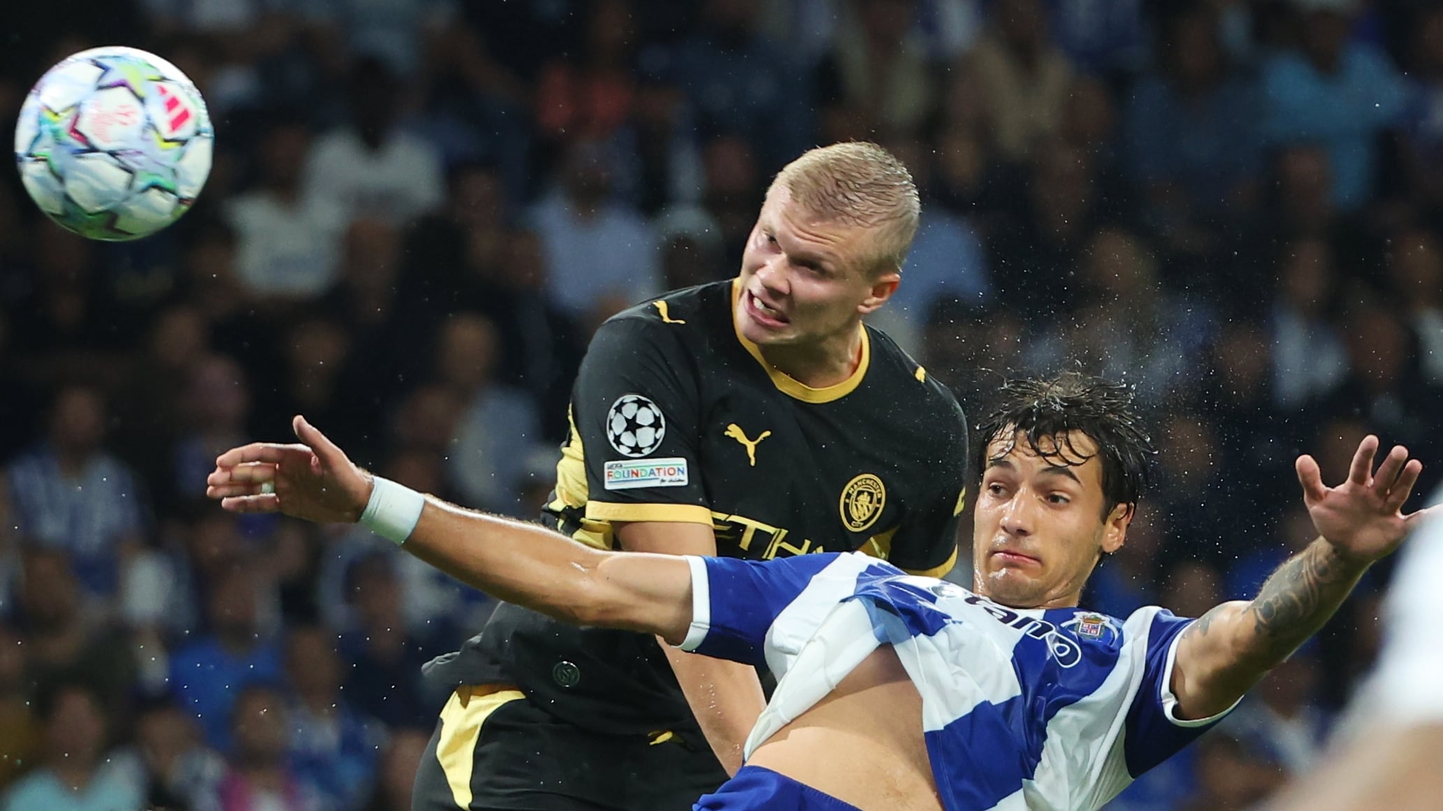 Erling Haaland brilló en el debut del Manchester City en la Champions League