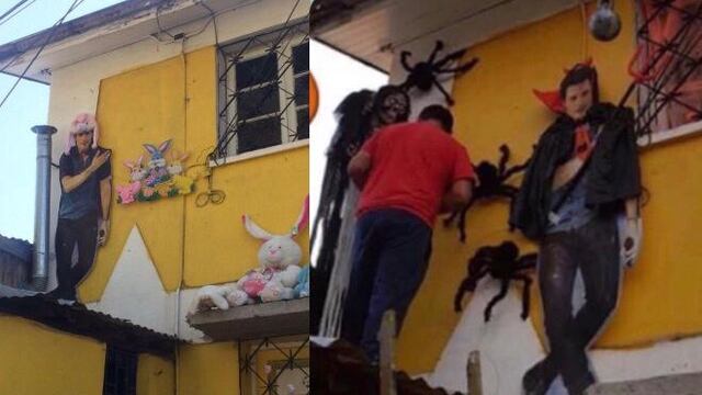 Figura de Chayanne adornando una casa