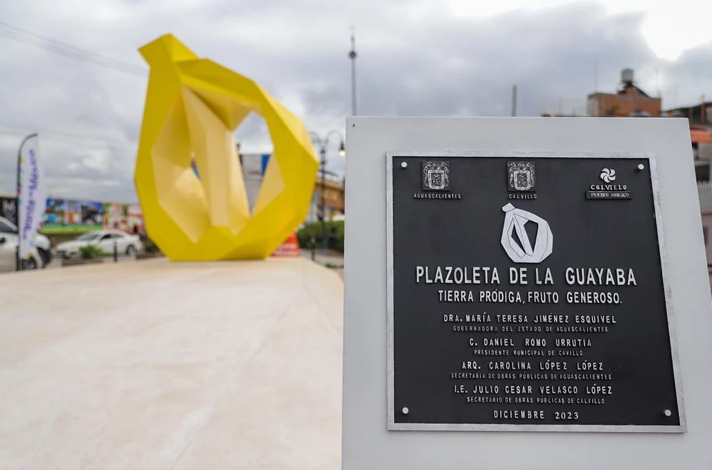 Tere Jiménez inaugura Plazoleta de la Guayaba en Calvillo