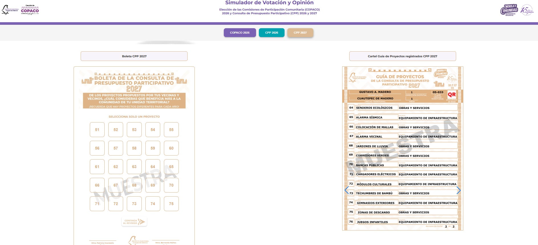 IECM presenta el simulador para la jornada del 3 de mayo