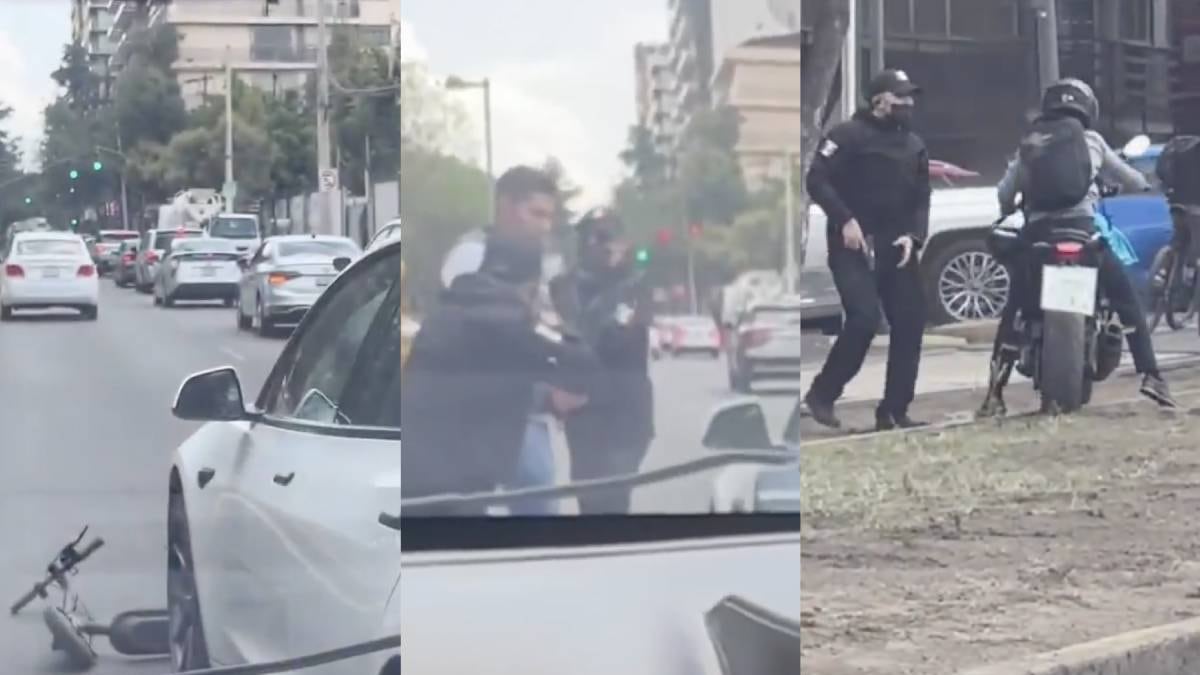 El video de un robo en Polanco con scooter y supuestos policías de CDMX