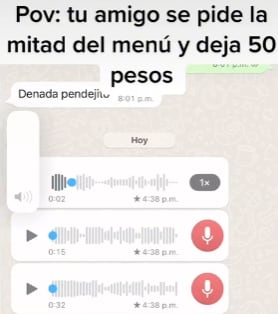 Reclama a su amigo por dejar solo 50 pesos