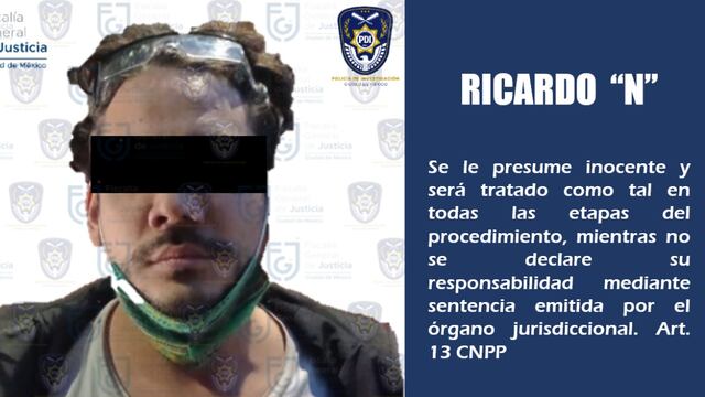 Ficha de detención de Ricardo "N"