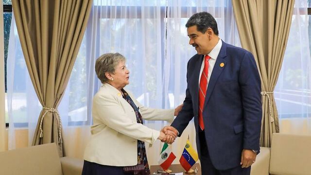 Nicolás Maduro y Alicia Bárcena